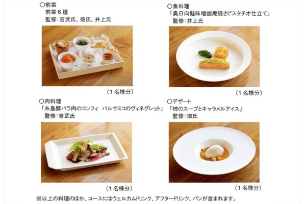 「THE RAIL KITCHEN CHIKUGO」2022年9月からの新メニュー（西鉄ニュースリリースより）