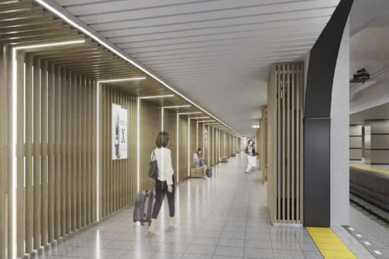 生まれ変わった浅草駅5番ホームのイメージ（画像：東武鉄道）
