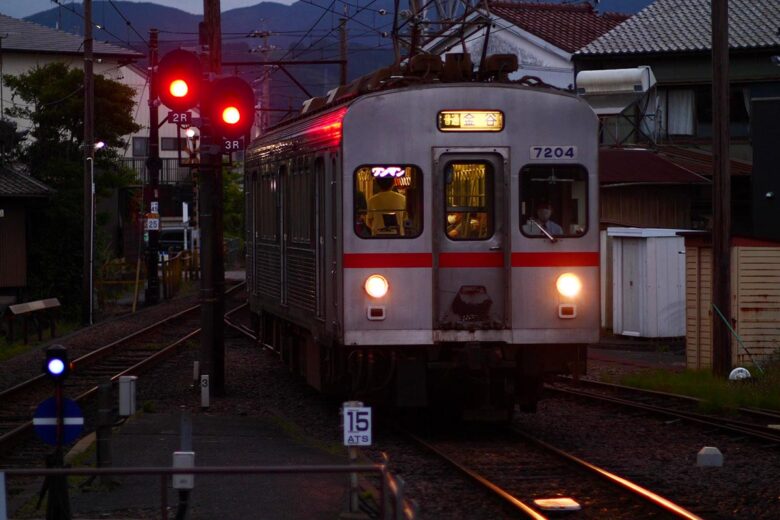 「ビール電車」に使われる元東急7200系電車（画像：大井川鐵道）