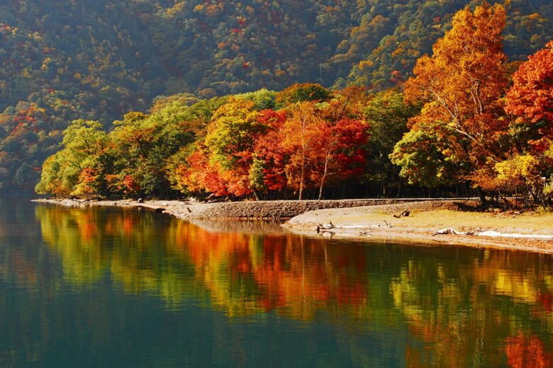 中禅寺湖の紅葉