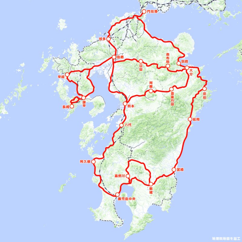 JR西日本の豪華寝台列車「TWILIGHT EXPRESS 瑞風」運行区間
