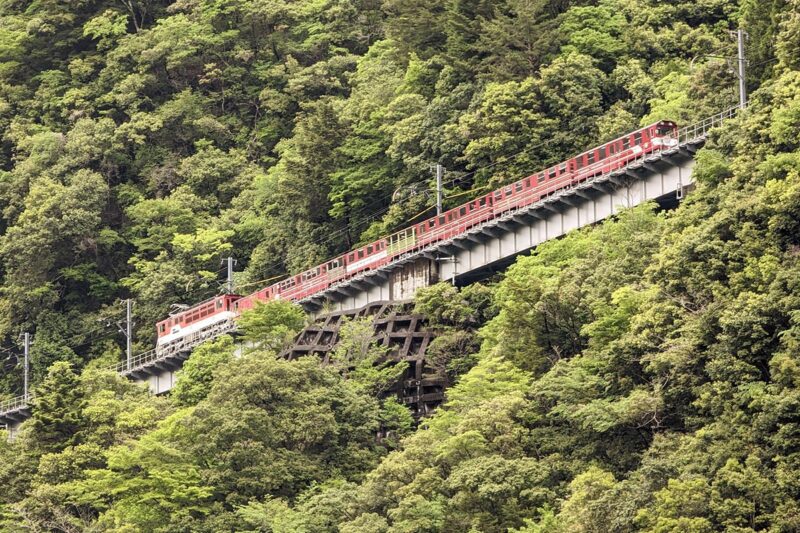 アプト式区間を走る観光列車「アプト式列車」