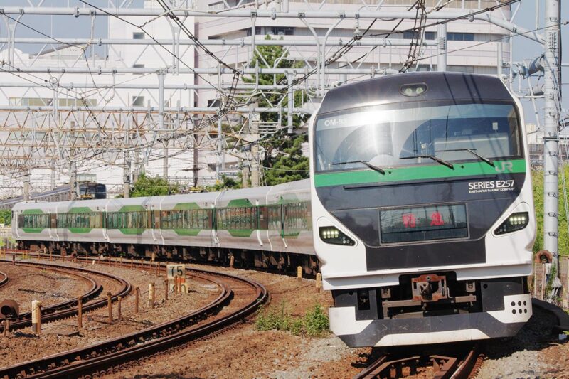 夜行特急「アルプス」に使われるE257系電車