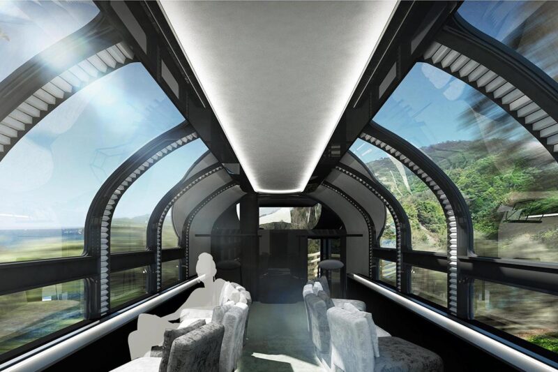 豪華寝台列車「TWILIGHT EXPRESS 瑞風」展望車イメージ(画像:JR西日本)