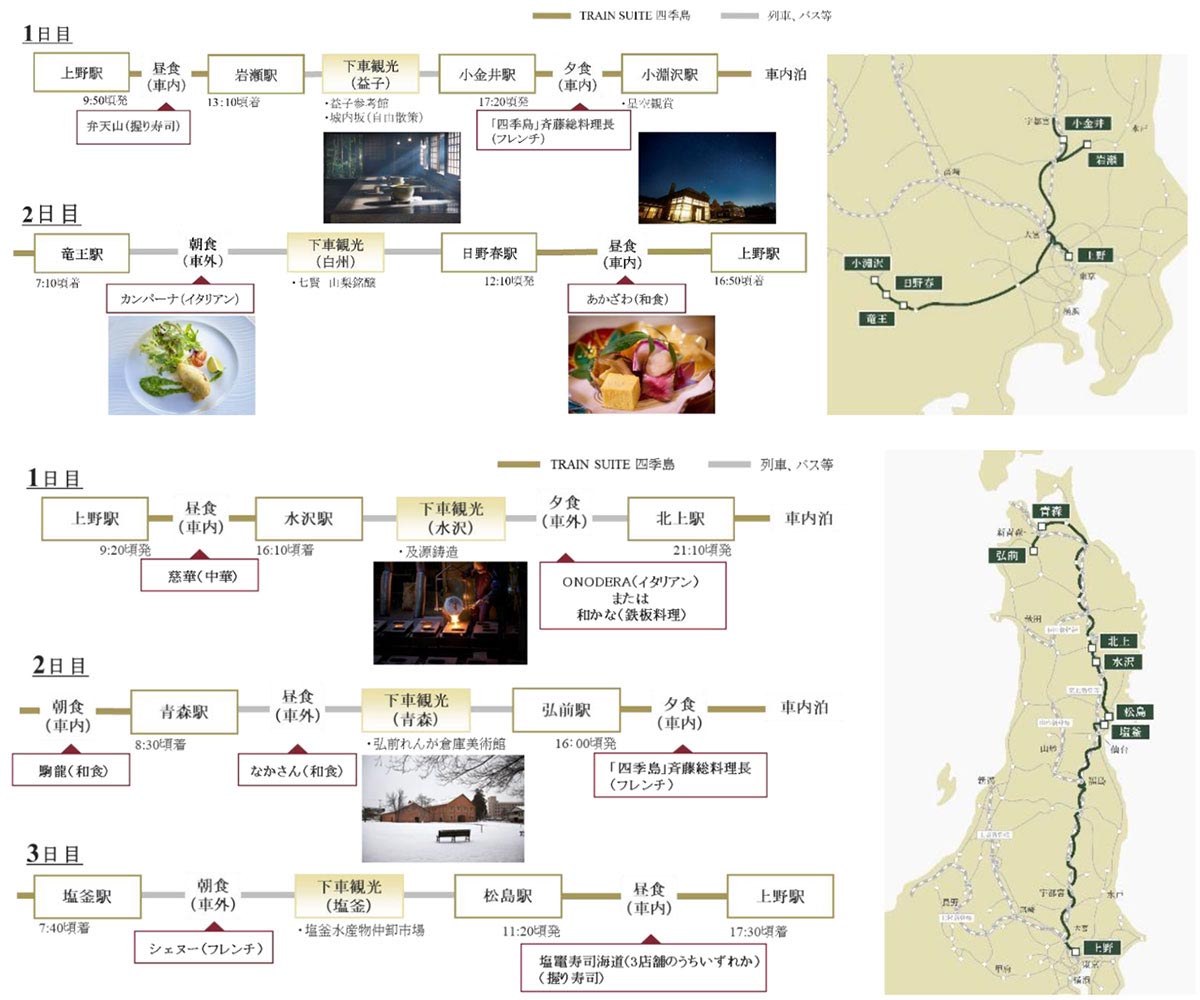 2025年度からの「TRAIN SUITE 四季島」冬コース(画像:JR東日本)