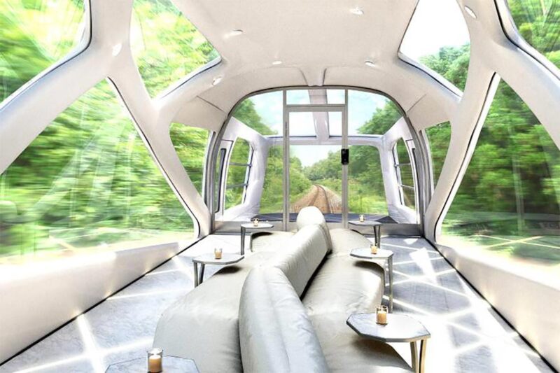 豪華寝台列車「TRAIN SUITE 四季島」の「VIEW TERRACE きざし・いぶき」イメージ(画像:JR東日本)