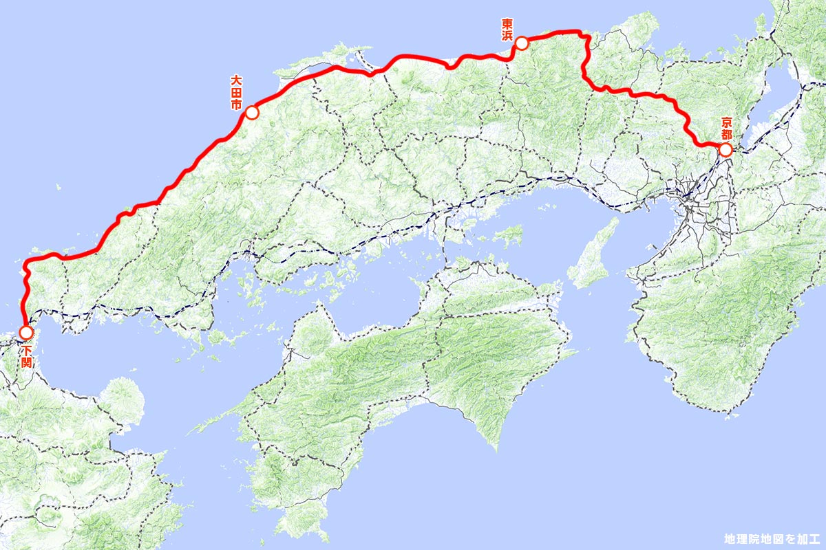 「TWILIGHT EXPRESS 瑞風」山陰コース（上り）