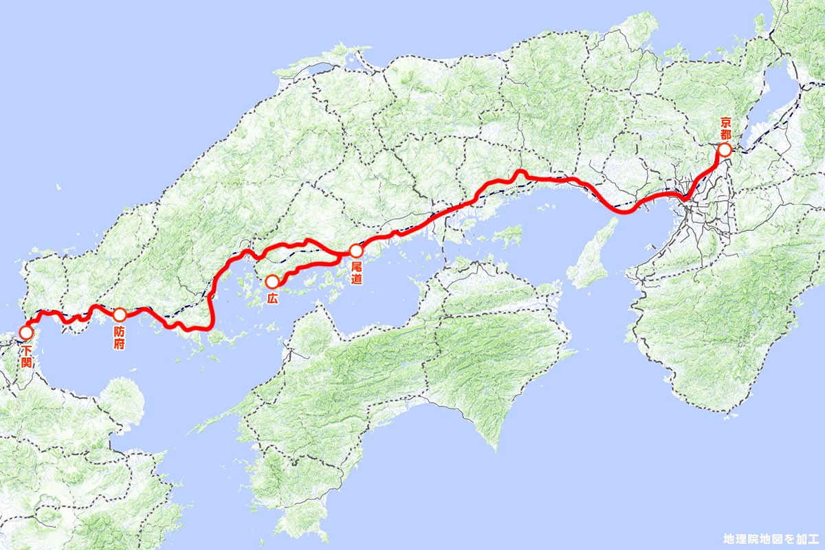 「TWILIGHT EXPRESS 瑞風」山陽コース（上り）