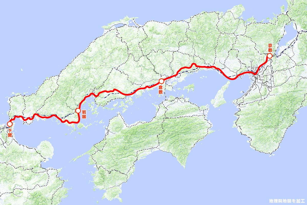 「TWILIGHT EXPRESS 瑞風」山陽コース（下り）